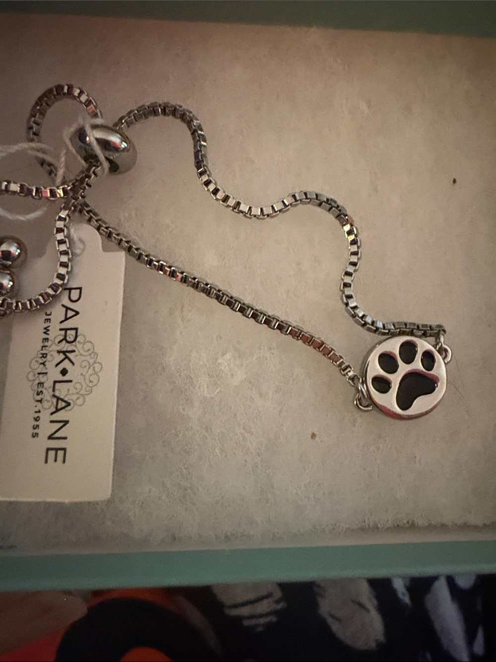 Park Lane Silver Paw Print Adjustable Bracelet for animal Lovers